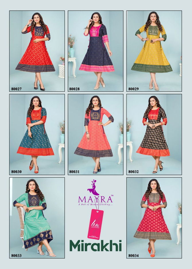 Mayra Mirakhi Wholesale Anarkali Kurti Catalog